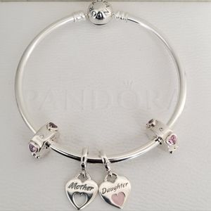 ❤️Authentic Pandora MOTHER'S BRACELET GIFT 🎁 4pc SET